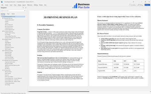 3d printing business business plan executive summary bpt
