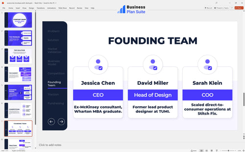 accessories boutique pitch deck team slide bpt