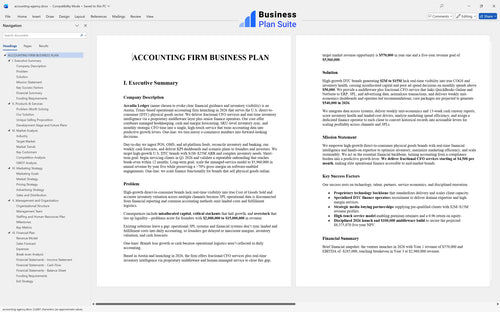 accounting agency business plan executive summary bpt