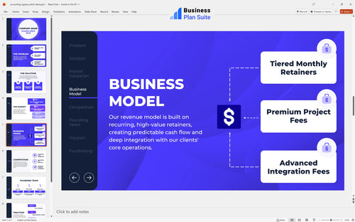 accounting agency pitch deck business model slide bpt