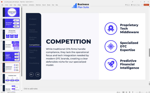 accounting agency pitch deck competition slide bpt