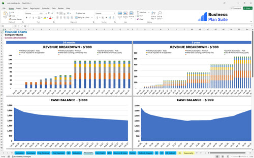 auto detailing financial model financial charts bpt