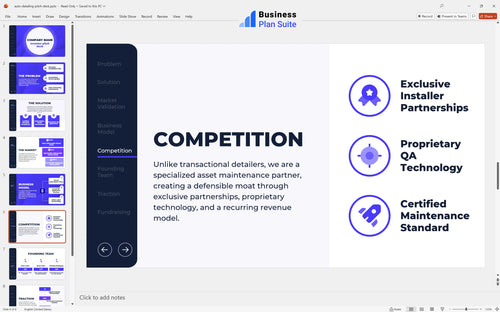 auto detailing pitch deck competition slide bpt