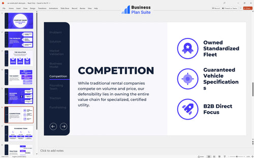 car rental pitch deck competition slide bpt