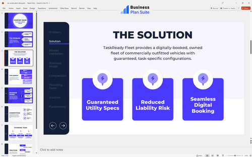 car rental pitch deck solution slide bpt