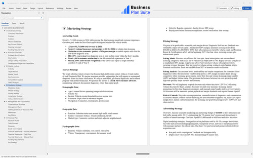 car repair business plan marketing strategy bpt