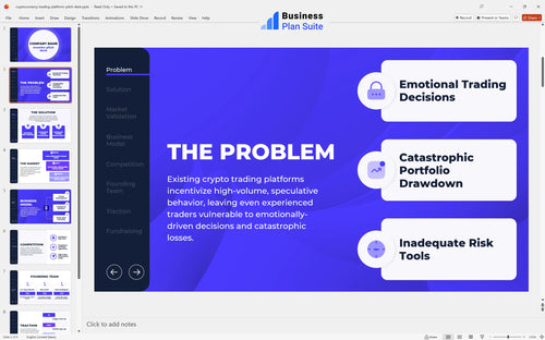 cryptocurrency trading platform pitch deck problem slide bpt