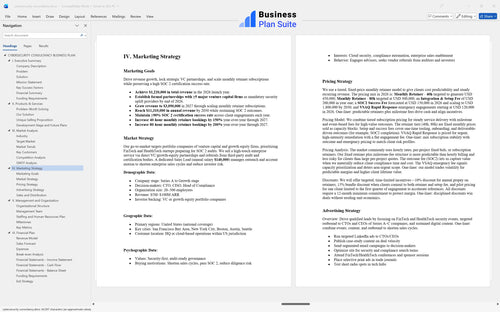cybersecurity consultancy business plan marketing strategy bpt