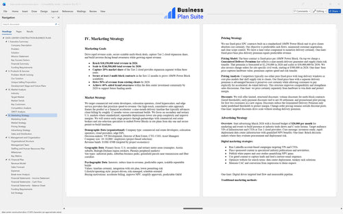 data center construction business plan marketing strategy bpt