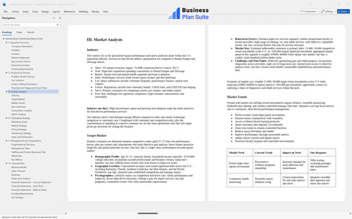 equestrian center business plan market analysis bpt