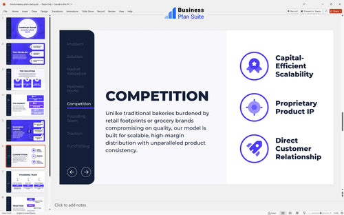 french bakery pitch deck competition slide bpt
