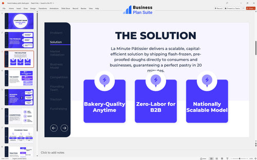 french bakery pitch deck solution slide bpt