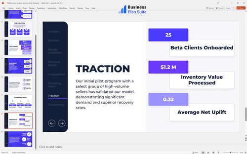 fulfillment by amazon services pitch deck traction slide bpt