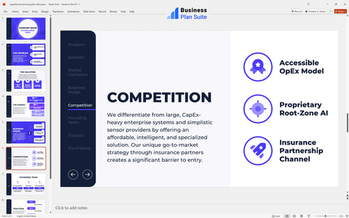 greenhouse farming pitch deck competition slide bpt