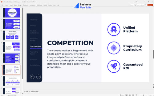 home based daycare pitch deck competition slide bpt