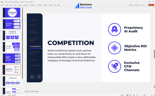 image consulting pitch deck competition slide bpt