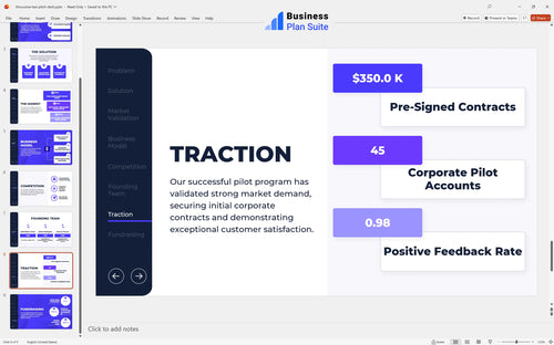 limousine taxi pitch deck traction slide bpt