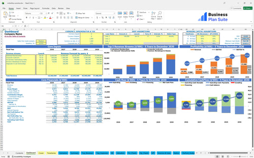 midwifery practice financial model dashboard bpt