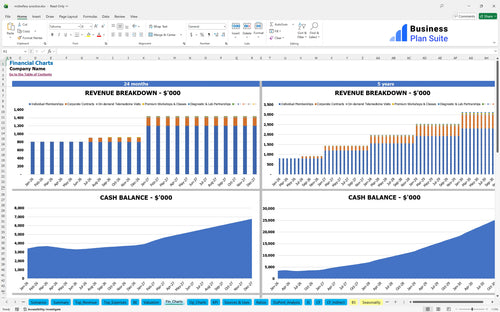midwifery practice financial model financial charts bpt