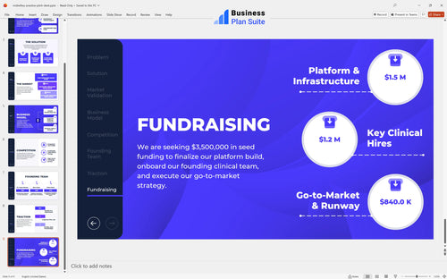 midwifery practice pitch deck fundraising slide bpt