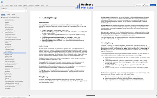 orthopedic center business plan marketing strategy bpt