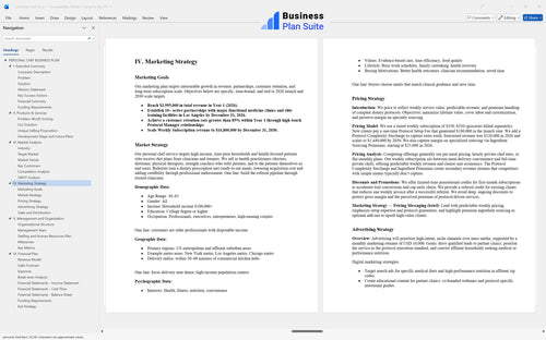 personal chef business plan marketing strategy bpt