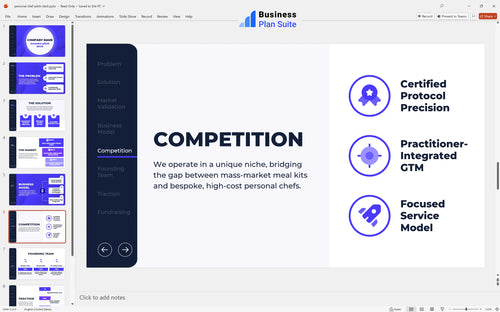 personal chef pitch deck competition slide bpt