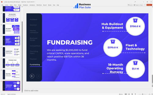 potato chips factory pitch deck fundraising slide bpt