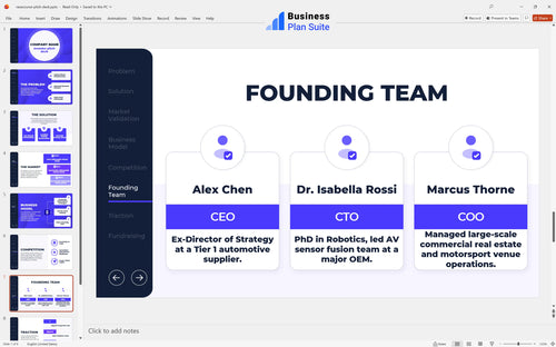 racecourse pitch deck team slide bpt