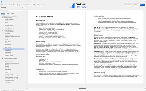 remodeling service business plan marketing strategy bpt