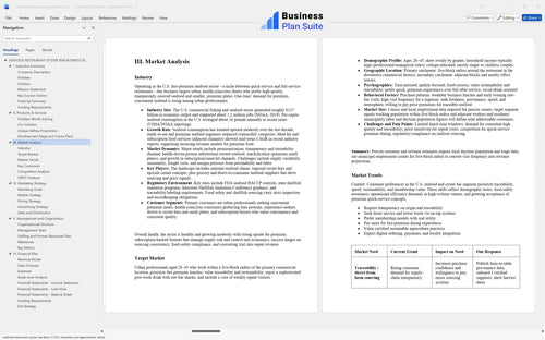 seafood restaurant oyster bar business plan market analysis bpt