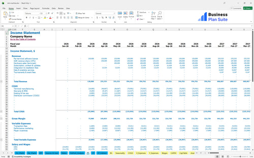 slot machine financial model income statement bpt