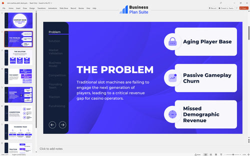 slot machine pitch deck problem slide bpt