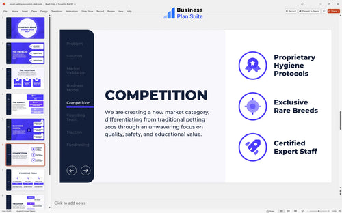 small petting zoo pitch deck competition slide bpt