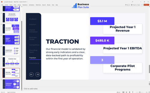 spa pitch deck traction slide bpt