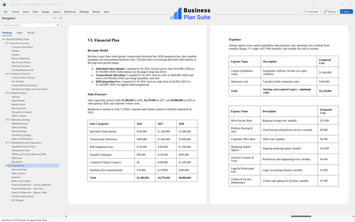 tailor business plan financial plan bpt