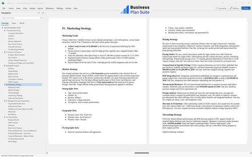 tailor business plan marketing strategy bpt