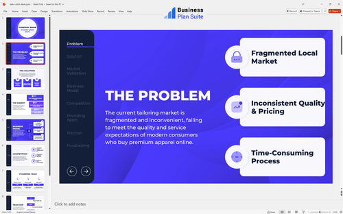 tailor pitch deck problem slide bpt