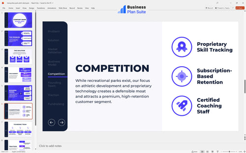 trampoline park pitch deck competition slide bpt