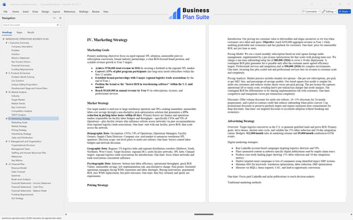 warehouse operations business plan marketing strategy bpt