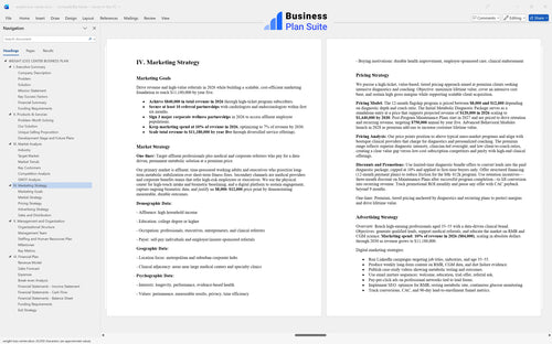 weight loss center business plan marketing strategy bpt