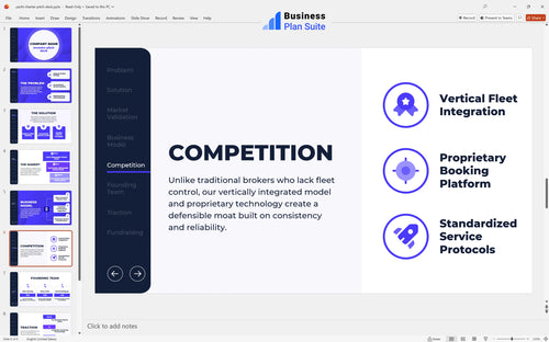 yacht charter pitch deck competition slide bpt